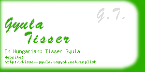 gyula tisser business card